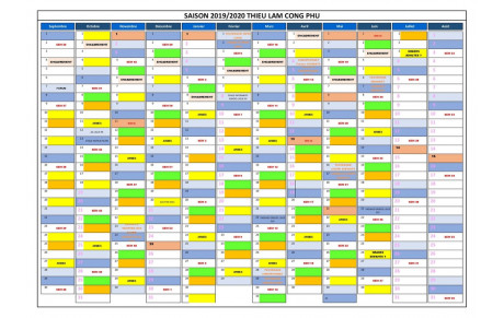 PLANNING COURS SAISON 2019/2020